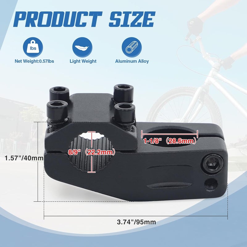 MAKELEN Bike Stem for BMX Bike Aluminum Alloy Fixed Gear Bicycle Stem - Image 2